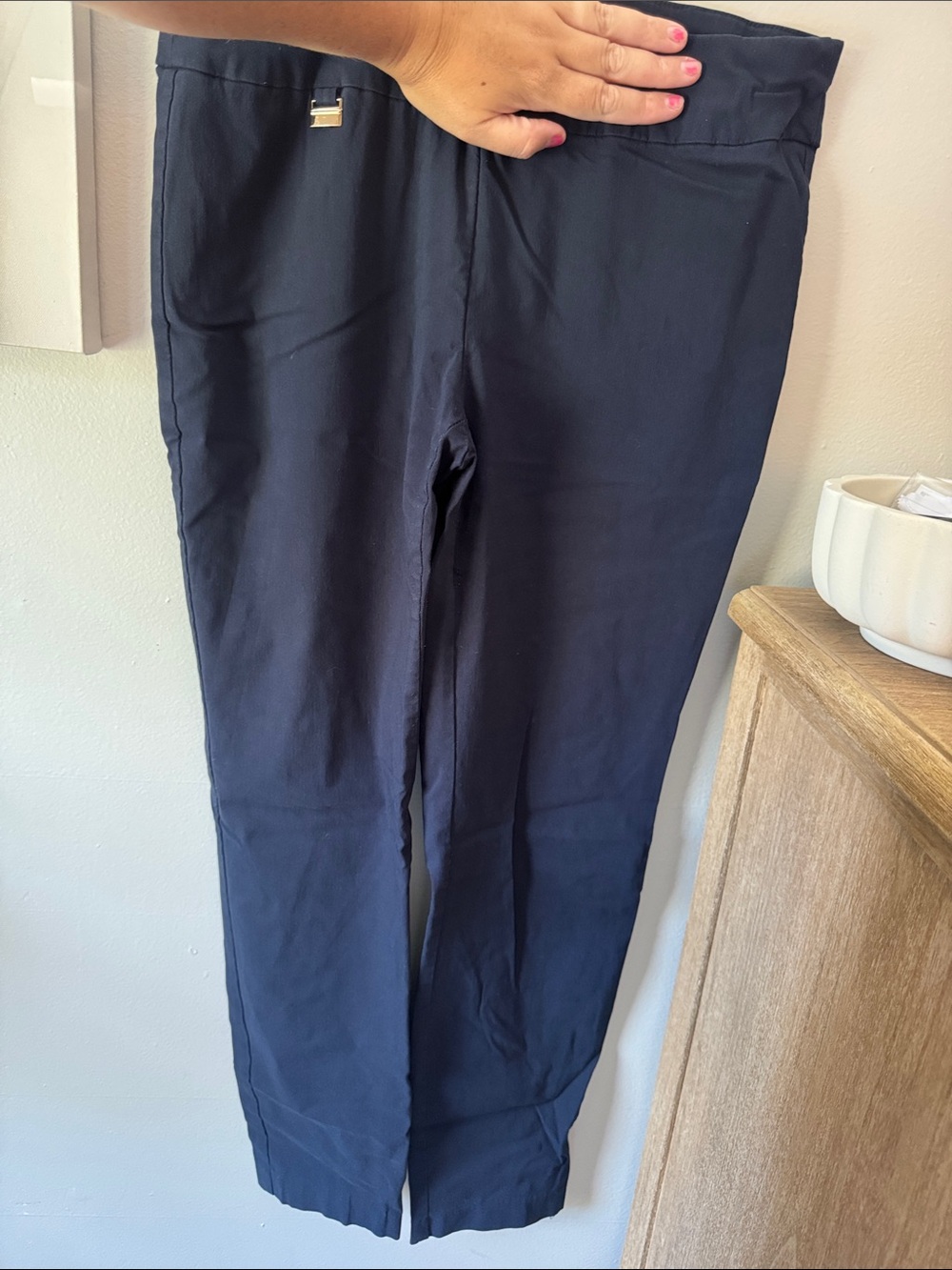 Alfani Men's Dark Navy Dress Pants with Subtle Hardware